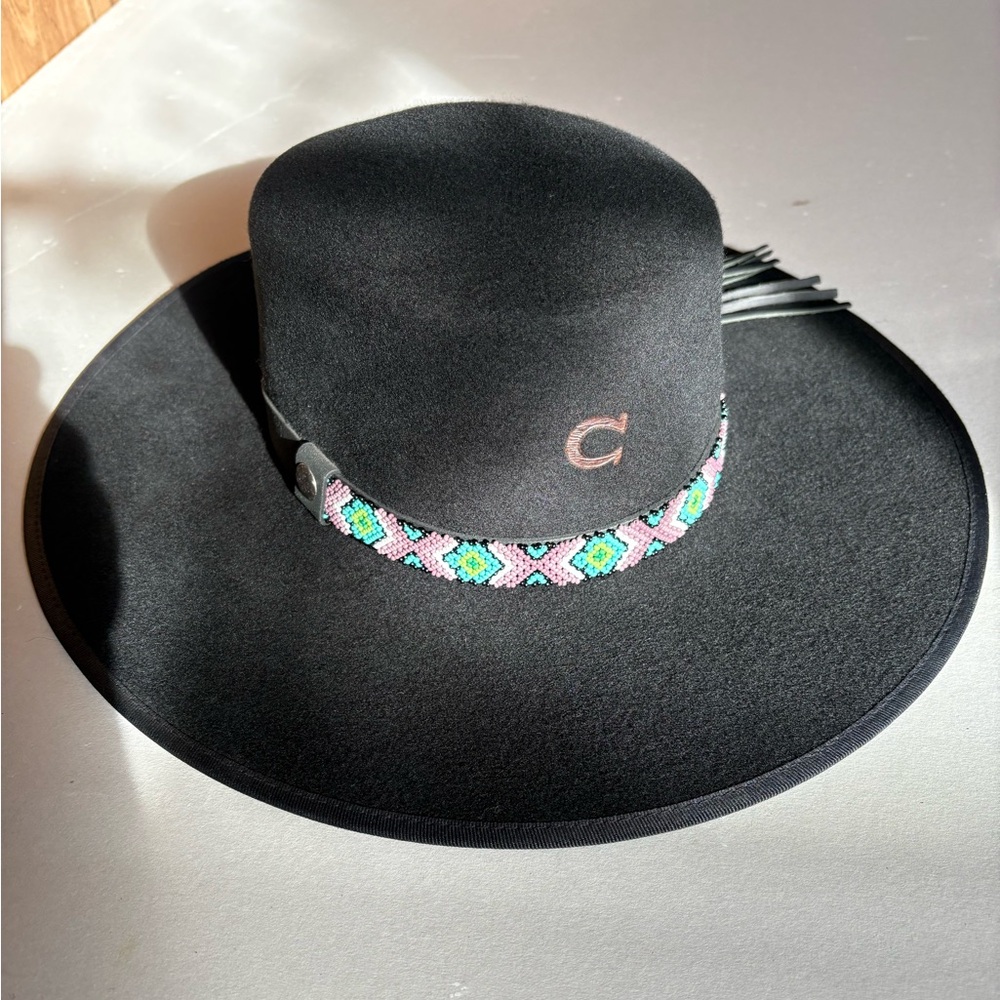 Wide brim stove top Charlie one horse hat